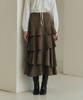 Zero Street [3 Colors] Tiered Flare Skirt