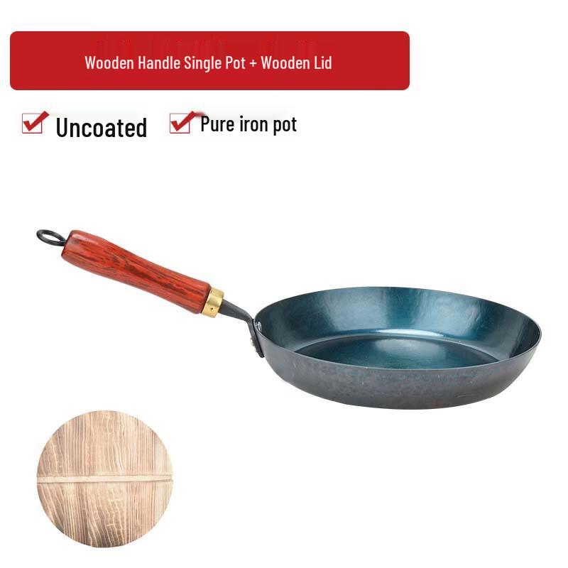 Zhishi Non-Coated Wrought Iron Frying Pan 30cm