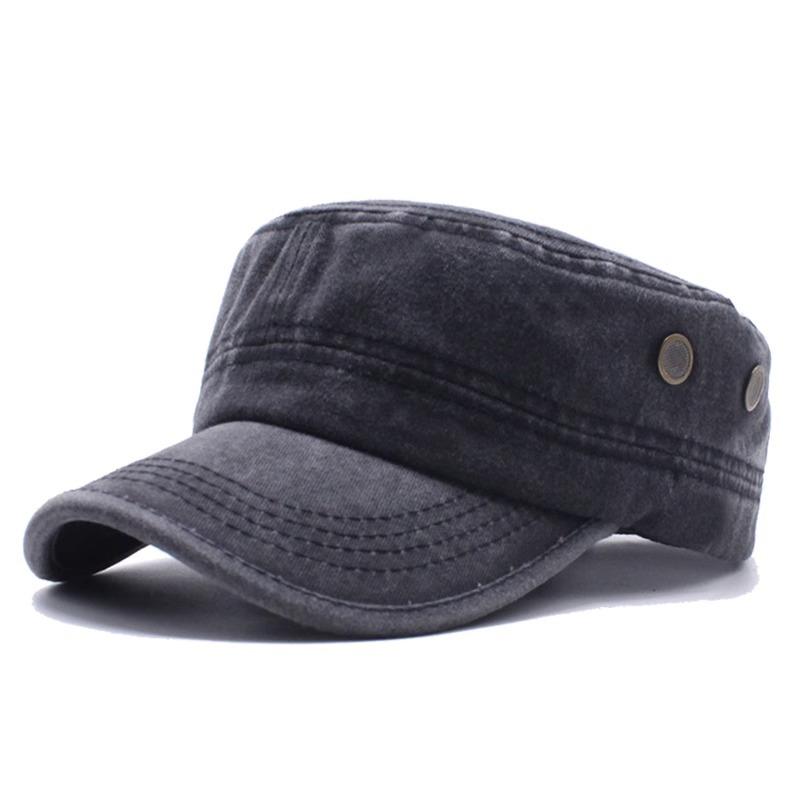 Flat top hat men's trendy baseball cap spring and autumn casual versatile cap outdoor shading breathable sun hat