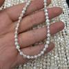 1String, White Natural Freshwater Pearl Beads, 4-5mm, Handmade Nucleus-free Baroque Pearl Beads for Jewelry Making DIY, Mother's Day Gifts Bulk 36cm