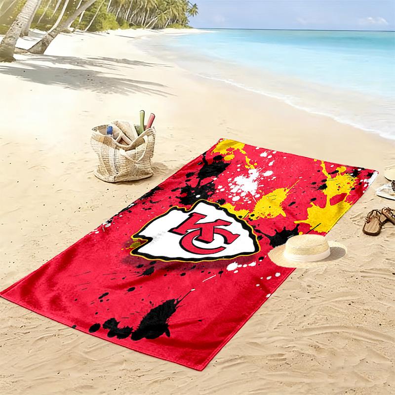 Kansas City Print Beach Towel, Large Soft Quick Dry Towel for Beach Camping Swimming