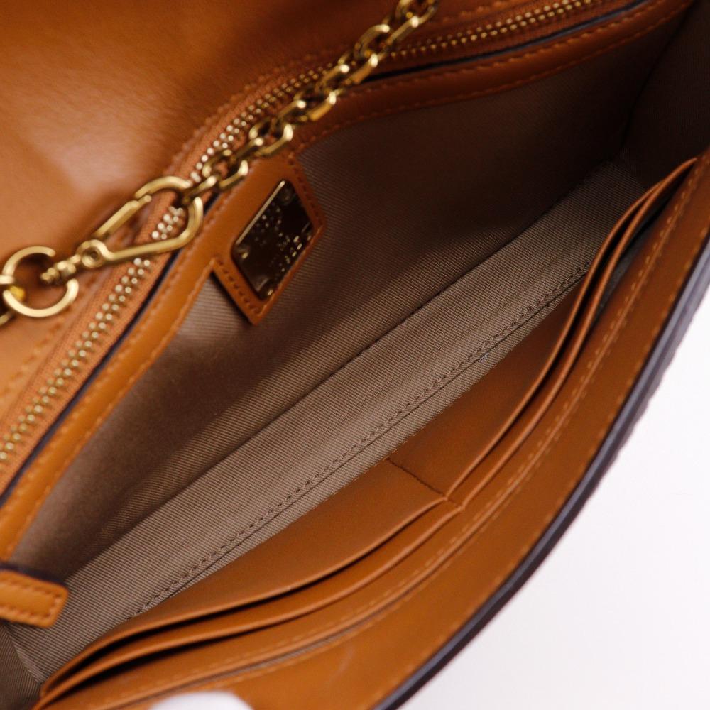 MCM Tracy Medium Shoulder Bag MYZ 28AME05 CO001 Vicetos 2-way Clutch Brown PVC/leather Women Used