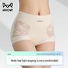 Mao Ren Women's High-Waist Tummy Control Briefs with Silk Crotch