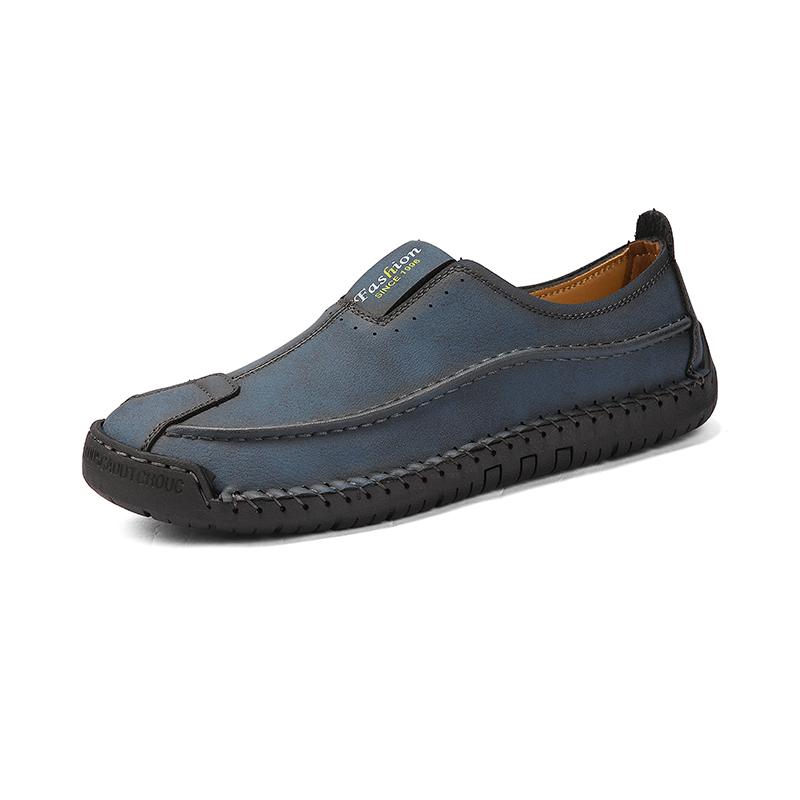 Handmade Genuine Leather Men's Casual Shoes Comfortable Moccasins Men Business Flats Shoes Driving Shoes
