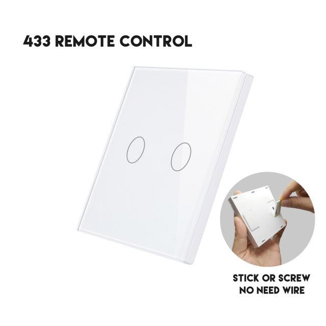 Wireless RF433 Touch Remote Control Switch - Single to Dual Control Converter