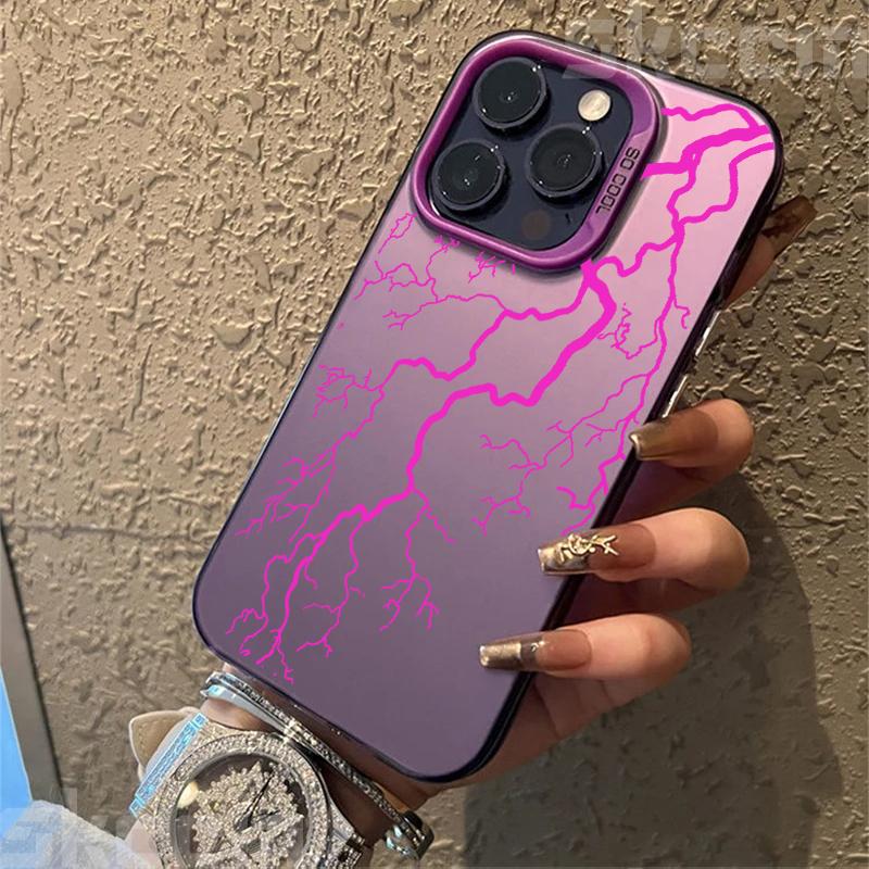 Super Cool Lightning Design TPU Basic Phone Case For iPhone 16 Pro Max 11 12 13 14 15 16E XS X XR 7 8 Plus Shockproof Hard Cover