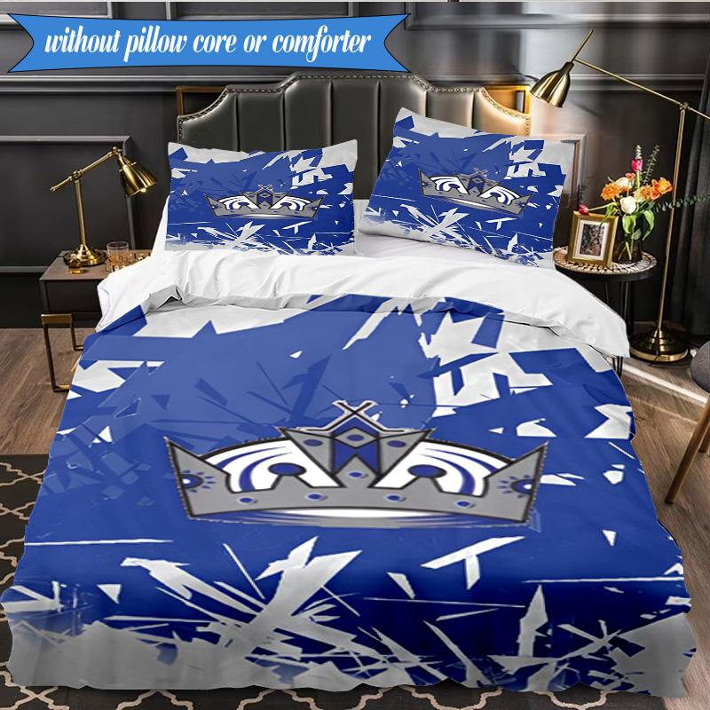 3PCS Los Angeles ice hockey Bedding Set,Including 1pc Duvet Cover And 2pcs Pillowcases Perfect for Bedroom, Dormitory, Fan Christmas gift
