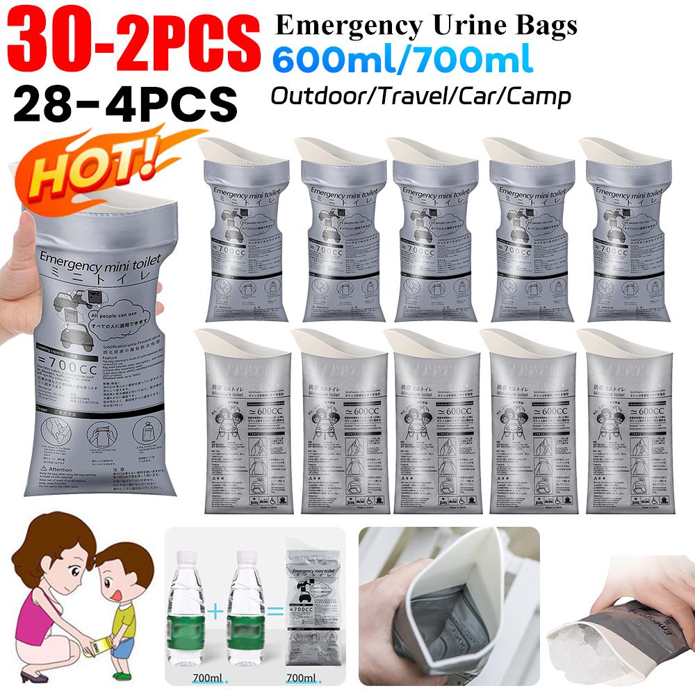 4-32 Stück Tragbare Notfall-Urinalbeutel Outdoor Camping Pinkelbeutel Einweg Reise Erbrochenenbeutel Mobile Toilette für Männer Frauen Kinder