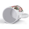 11oz White Ceramic Mug with Glossy Finish and Double-Sided Printed Area, Suitable for Coffee, Tea and Daily Beverage Enjoyment