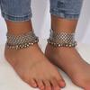 Ladies' retro ethnic style exaggerated bell tassel multi-layer beach ankle chain suitable for dates, parties, festivals, gifts
