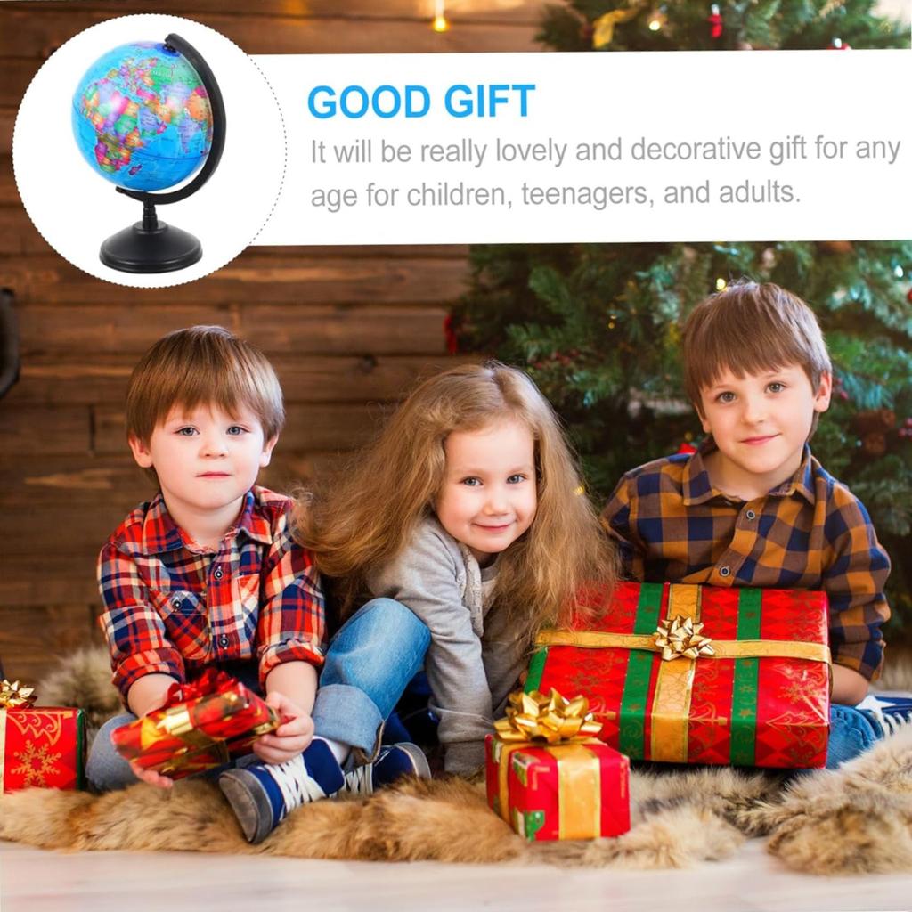 1pc Classroom Teaching Globe Set, HD English World Map with 360° Swivel Base, Standard Geography Resource for Schools