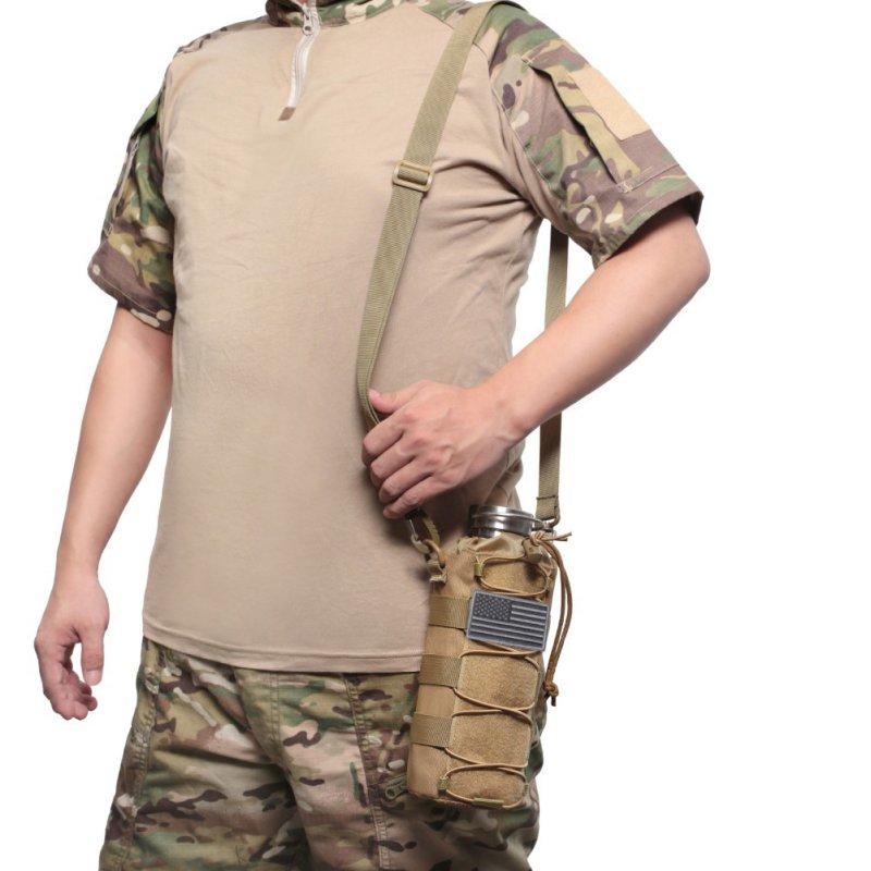 Mountaineering Water Bottle Bag Outdoor Tactical Water Cup Pouches With Adjustable Strap