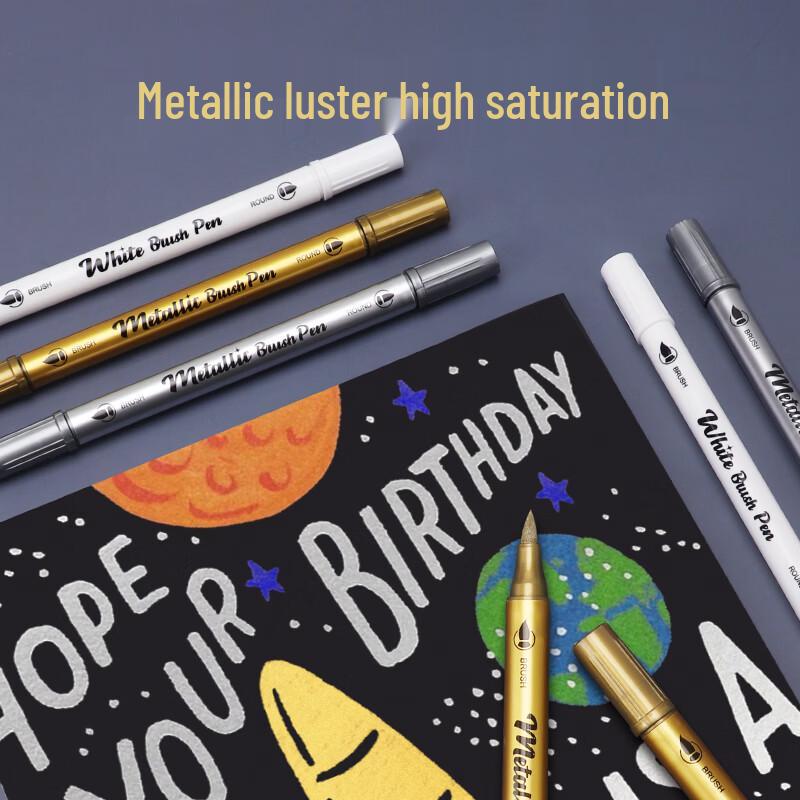 BAOKE MP2960 Double Head Metallic Acrylic Marker Pen