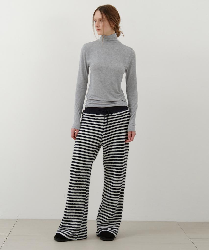 Wednesday Oasis For Woman Fuzzy Boucle Stripe Wide Pants_Ivory(W25-Pt36)