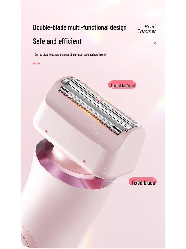 Dual-Head Women's Electric Shaver & Trimmer for Sensitive Areas