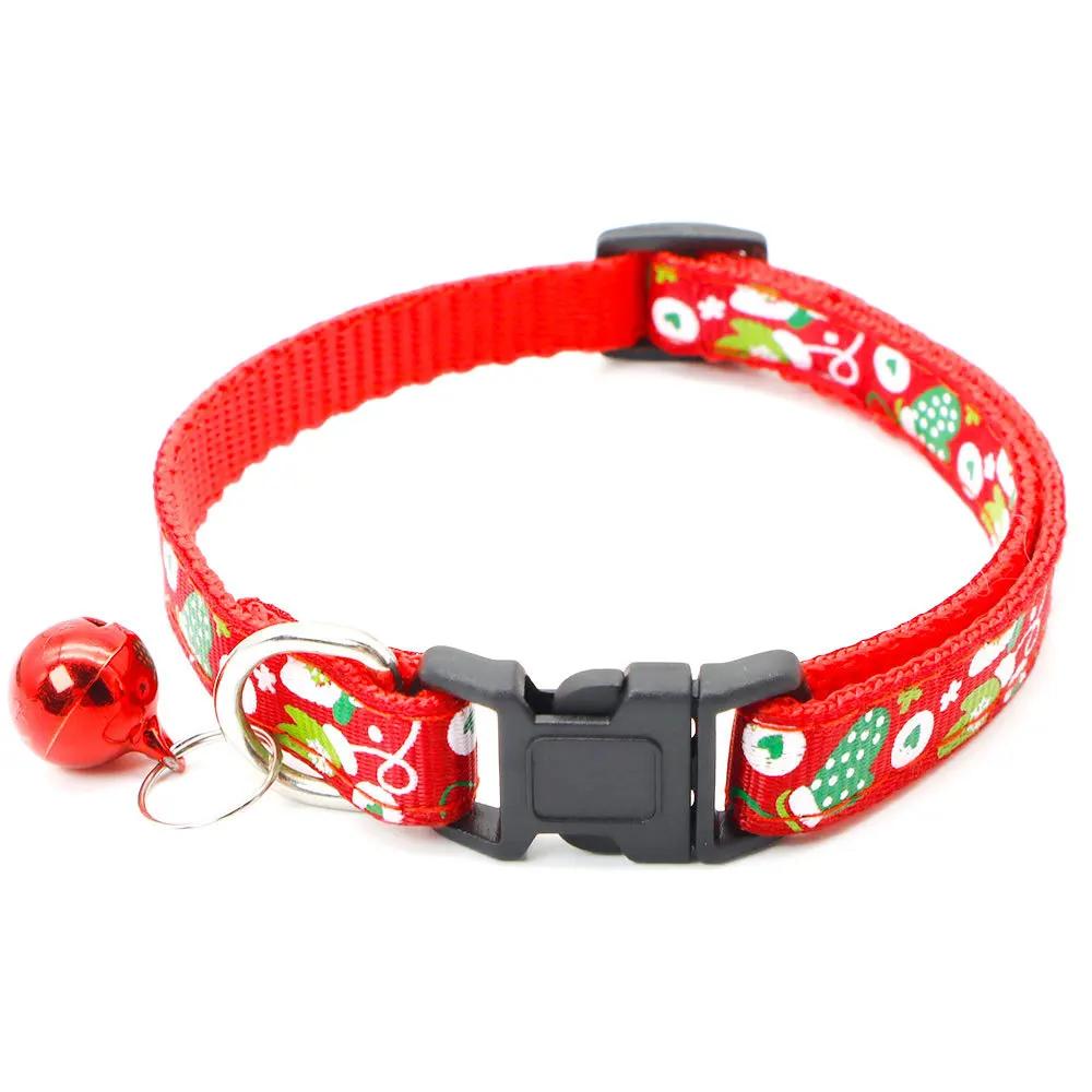 Christmas Pet Collars for Small Dogs Cat  Adjustable Safety Buckle Necklace Chihuahua Puppy Kittens Puppy Collar Pet Accessoires
