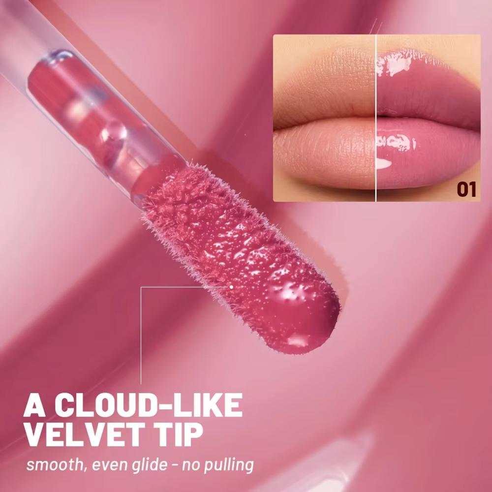 Feuchtigkeitsspendender Lippenstift, Wasser- und Schweißfest, Kreiert einen Natürlichen Look, Langanhaltender und Leicht Aufzutragender Spiegelglanz Lipgloss