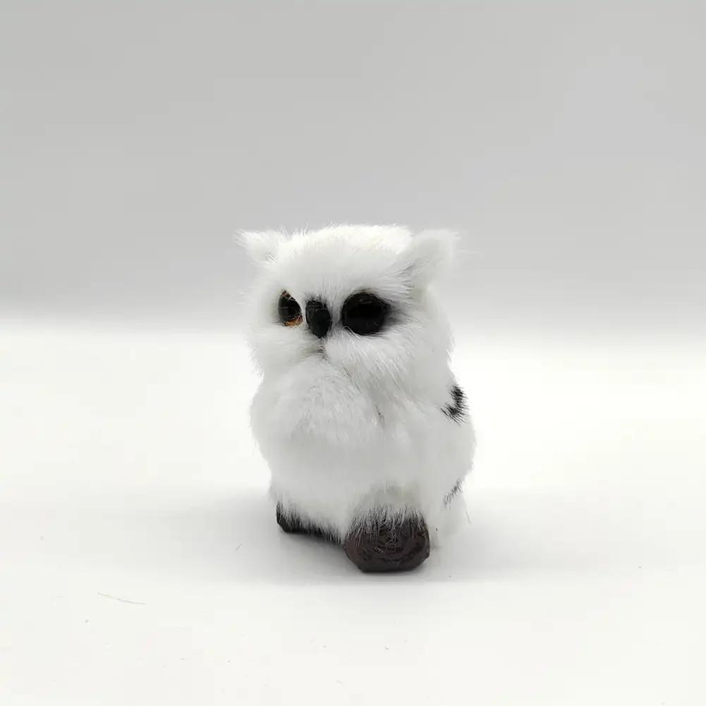 Simulation Plush Toys Action Figures Kids Gift Simulation Owl Exquisite Ornament Cute Furry Home Decoration Ornament Adornment