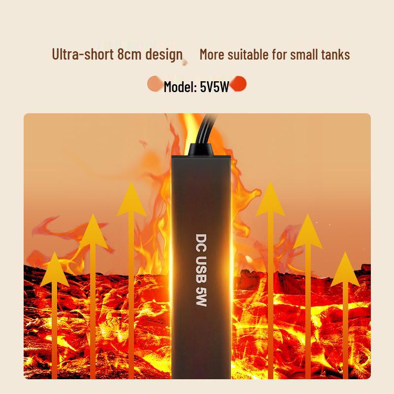 Mini USB Low-Voltage Turtle Tank Heater: Leak-Free, Safe for Low Water Levels