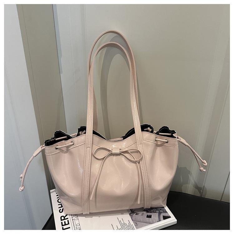 Drawstring Bow Commuting Armpit Tote Bag Large Capacity Versatile Shoulder Bag Temperament Women's Bag