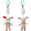 Baby Stroller Mobile with Rabbit, Bee, Bird, Owl & Dog Toys - Hanging Ornament & Bed Bell