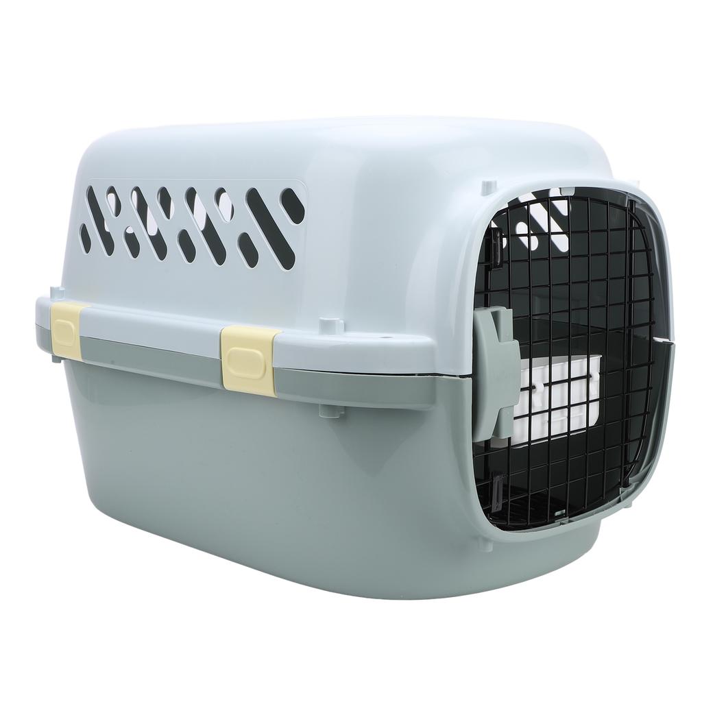 Cat Travel Carrier Large Space Lockable Door 4 Sides Ventilation Portable Hard Sided Dog Pet