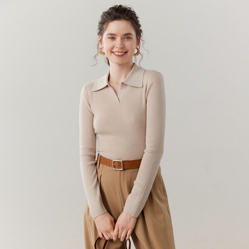 Fanzhen Women's Fall/Winter 2025 Cashmere Polo Sweater