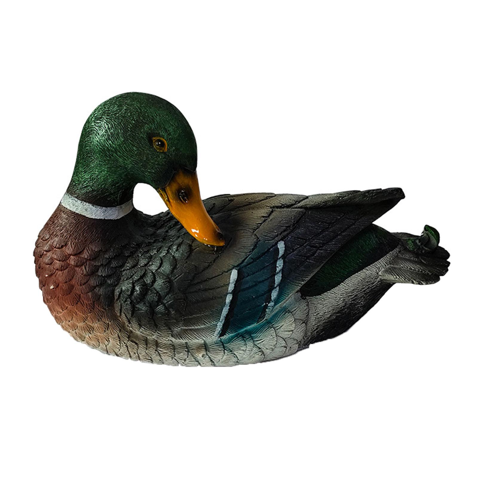 Outsideworld Unisex Mandarin Duck Statue Garden Animal Statues Artificial Animal