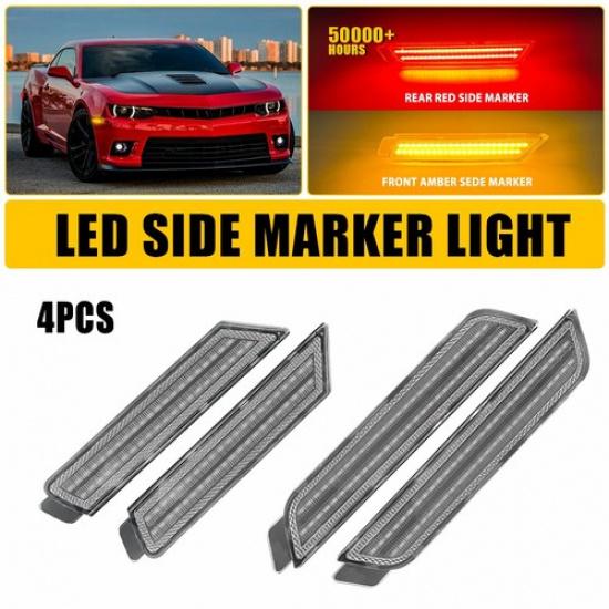 Flowing Amber White Red LED Blue Side Signal For Light 2010-2015 Chevy Camaro