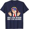 Lustiges Donald Trump Mittelfinger Biden Harris Amerika Unisex T-Shirt
