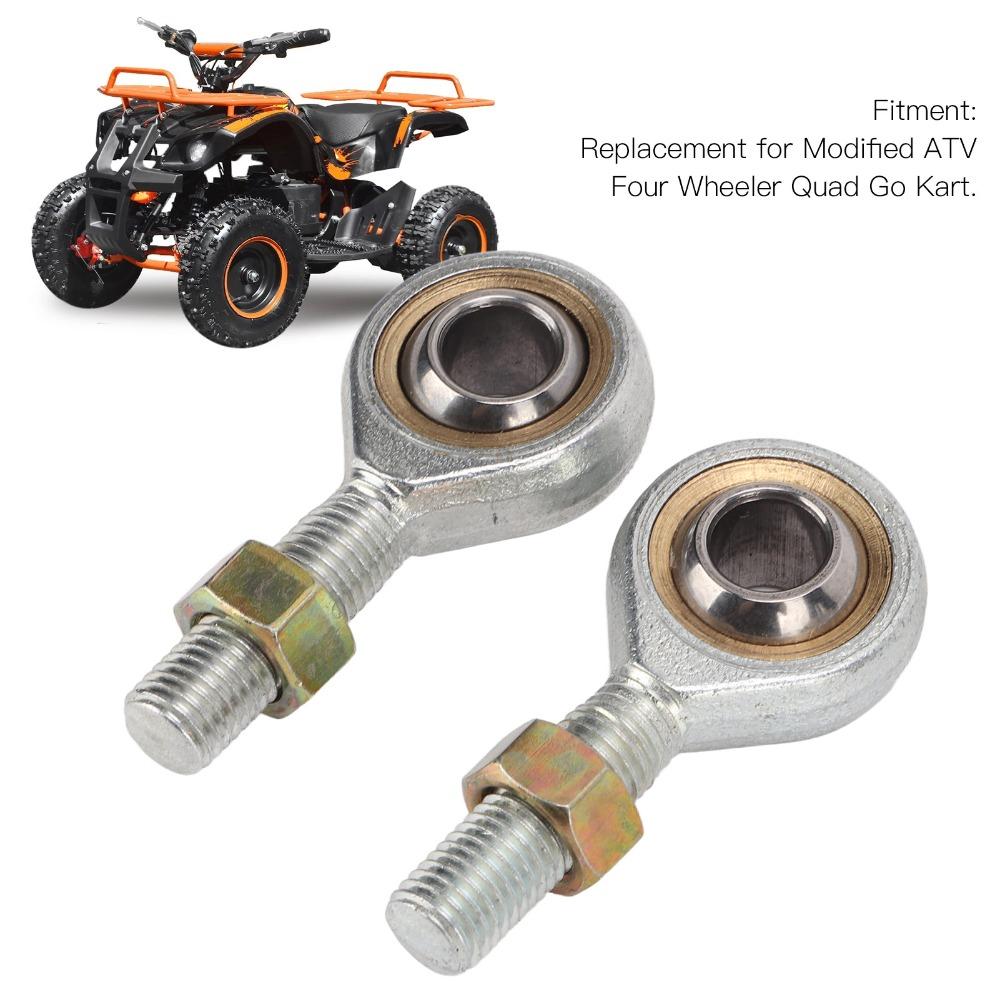 2Pcs Left Right Hand Thread Ball Joint Heim Joint M10 Thread Tie Rod Ball Joint For Quad