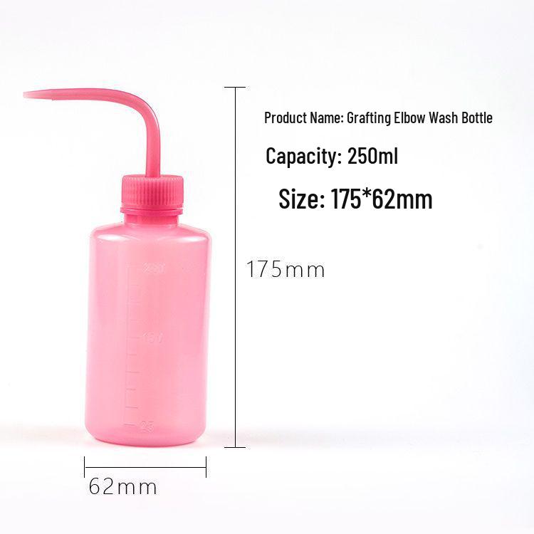 Leak-Proof Eyelash Cleaning Bottle with Bent Nozzle for Extensions