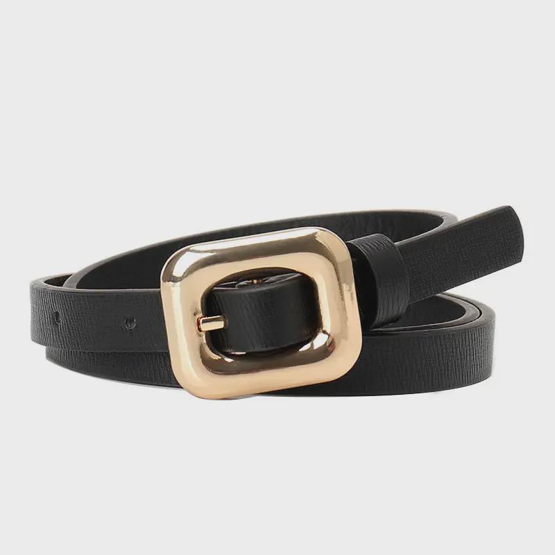 Damski Wąski Letni Pasek z Klamrą ze Stopu - Wszechstronny do Sukienek i Jeansów