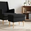 Black Footstool 55 x 35 x 41 cm Boucle