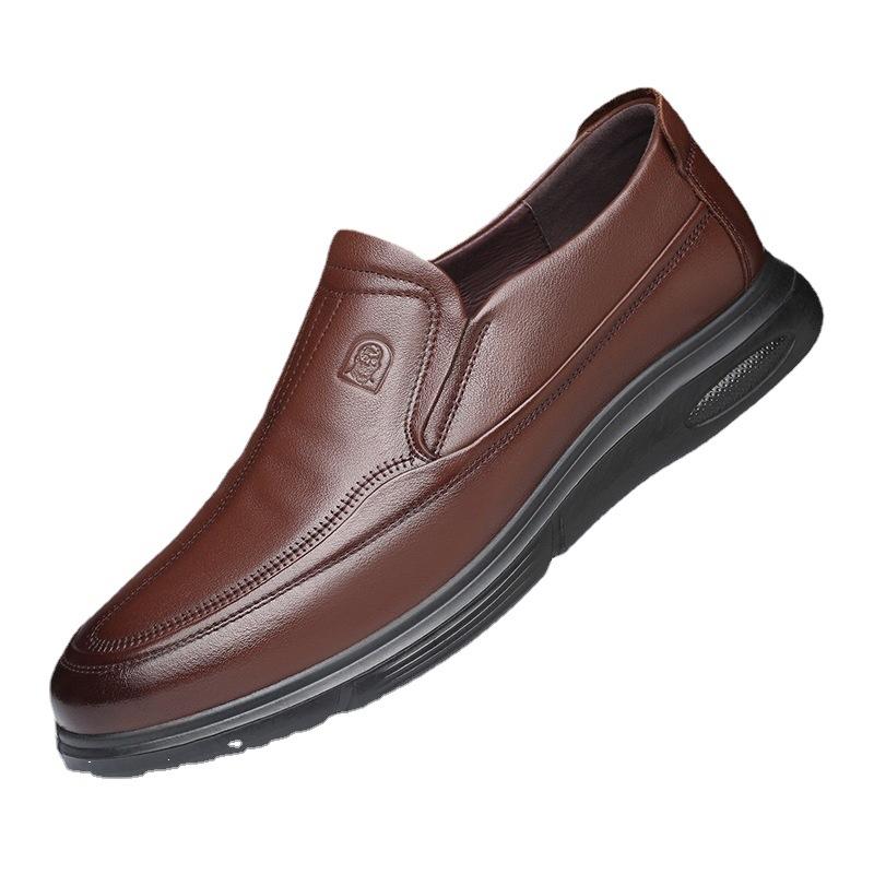 Old Man Head Men's Shoes 2025 New Cowhide Soft Sole Fashion Non-slip Soft Leather Dress Business Casual Men's Leather Shoes