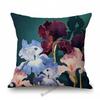 Home Decorative Nordic Metallic Gold Art Lotus Flower Cactus Sunrise Scenery Sofa Throw Pillow Case Cotton Linen Cushion Cover
