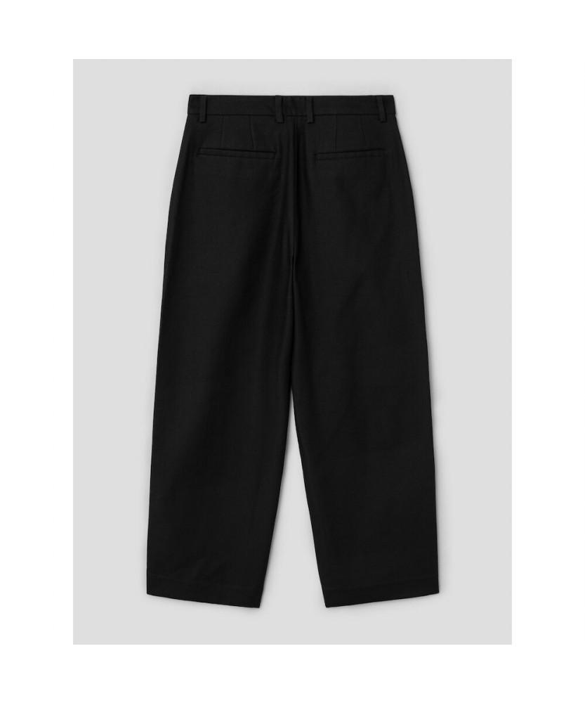 8Seconds Curved Wide Fit Cotton Slacks Black