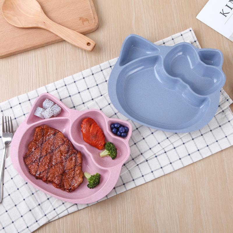 Sanrio Hello Kitty Kid Dinner Plate Divided Table Plate Dinner Plate Separated Household Adult Children Anti-Fall Plastic Plates