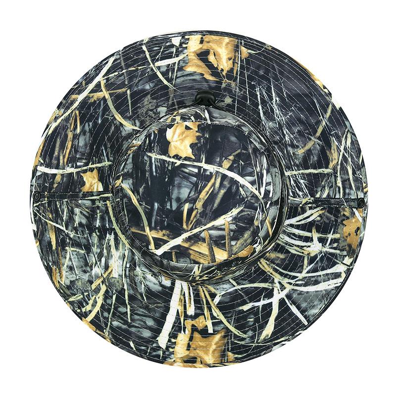 Northwood Leaf Camouflage Bucket Hats Outdoor Mountaineering Withered Wood Jungle Hat Sunscreen Sunshade Large Eaves Breathable Fishing Hats