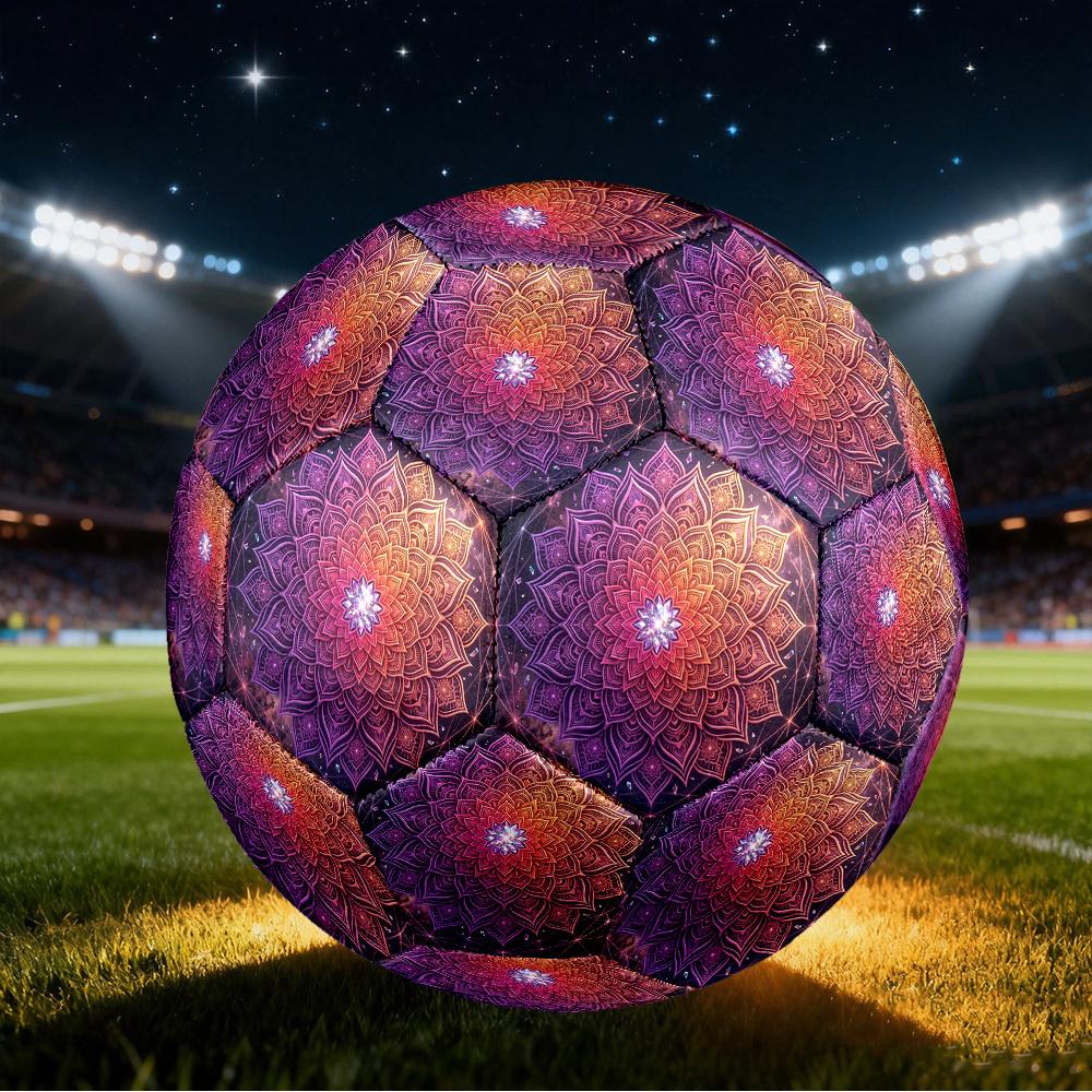 1pc Cosmic Mandala Size 5 Soccer Ball Professional Match Training Football Indoor &Outdoor Sports Ball Training Ball Lightweight Durable y7