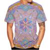 Colorful Kaleidoscope Pattern T-Shirt For Men Bohemia 3D Printed Tees Summer Casual
