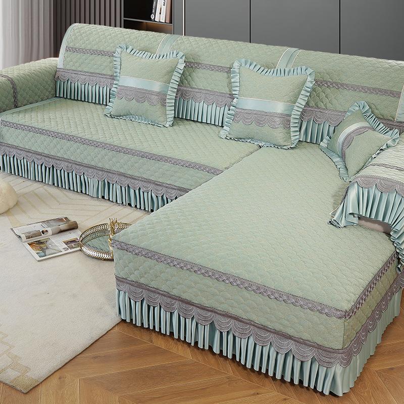 Sofa Cushion Four Seasons Universal High-End European Style Backrest Towel Cover Cloth Concubine Cushion Sofa Cover All-Inclusive Non-Slip