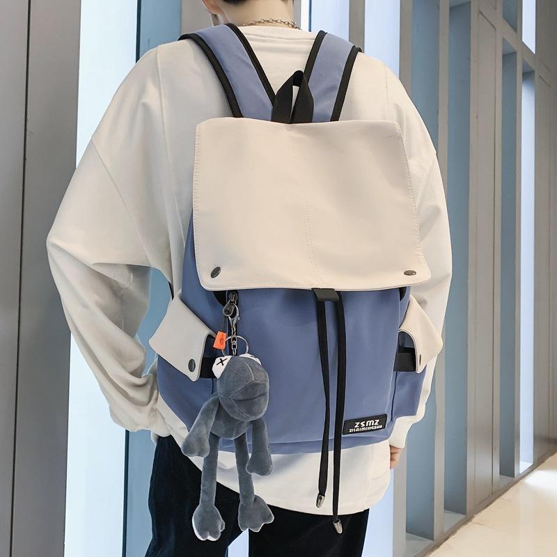 Campus school bag male college students simple and versatile large-capacity travel bag lightweight female high school students computer backpack tide