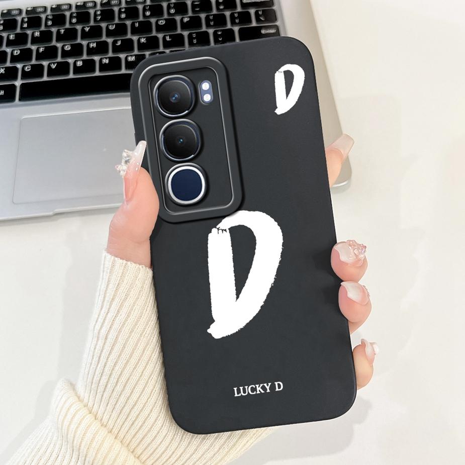 Für Vivo Y19s 4G Hülle V2419 Luxuriöse Glücksbuchstaben Cover Stoßfeste Weiche TPU Handyhülle Für Vivo Y19s Y 19 s VivoY19s Fundas Coque