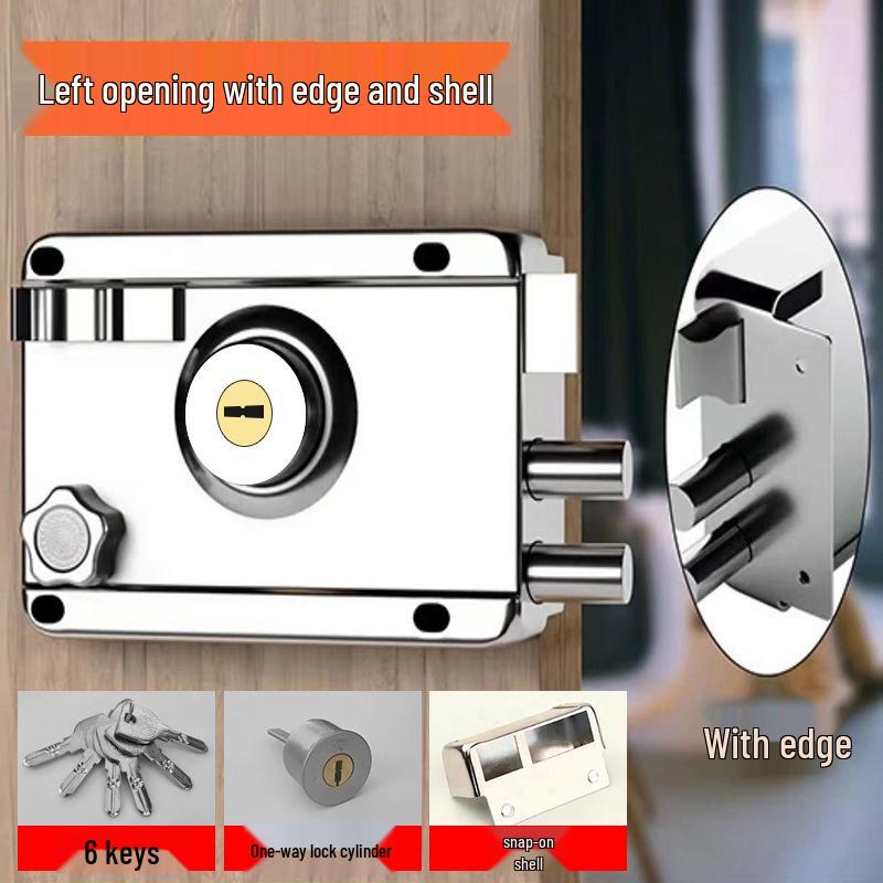 Cerradura de Puerta Antirrobo de Acero Inoxidable Bronce Rojo para Puertas de Madera o Hierro, Uso Doméstico o de Dormitorio, Con Núcleo de Cobre