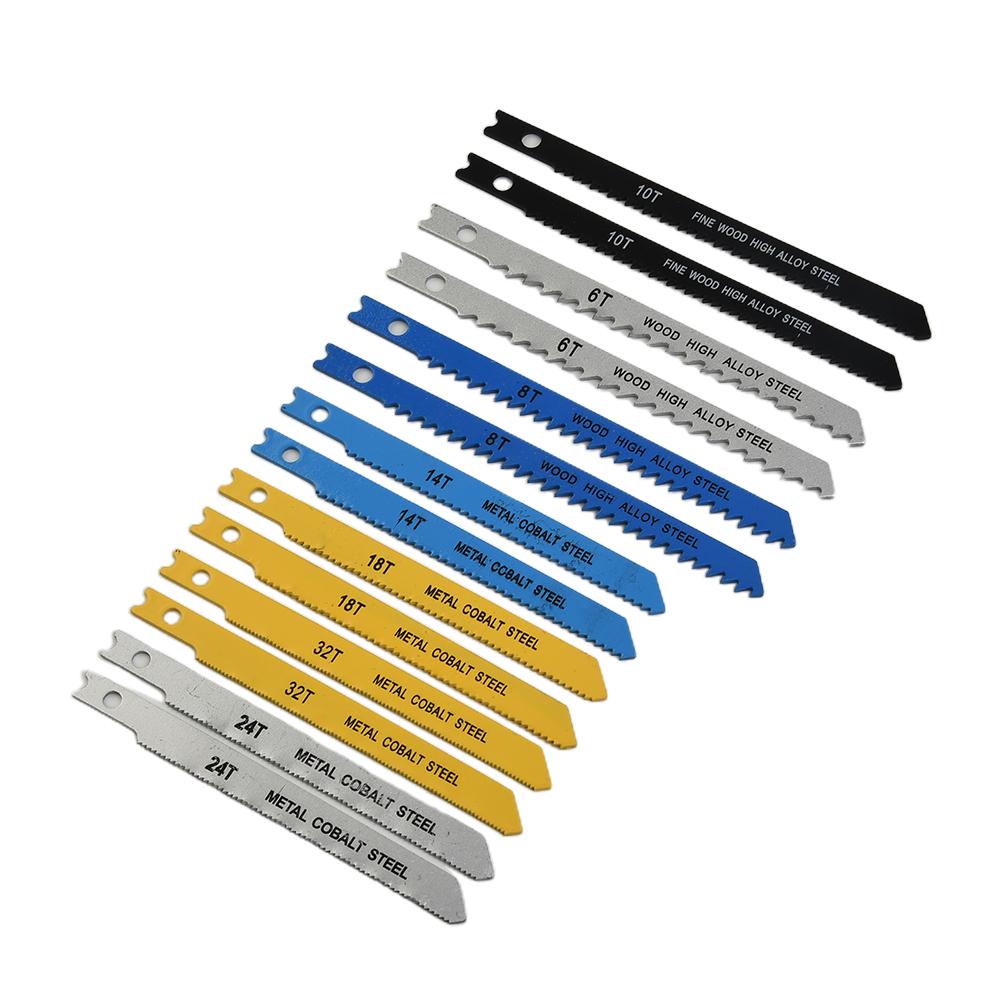 2025ER Top-quality Steel 4 U Alloy Wood Cobalt Decker Fitting Fr High Jigsaw Cutter T-Type 14Pcs For BOSCH Parts