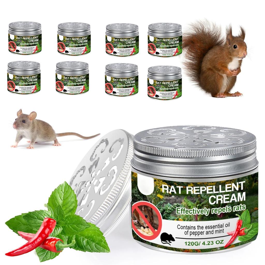 Crema para Ratas para Jardineros para Ahuyentar Ratas en el Huerto, Extracto de Planta para Evitar Ratas y Capturar Ratas