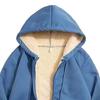 Fleece Thickened Hoodies Women Solid Color Zip Up Warm Lined