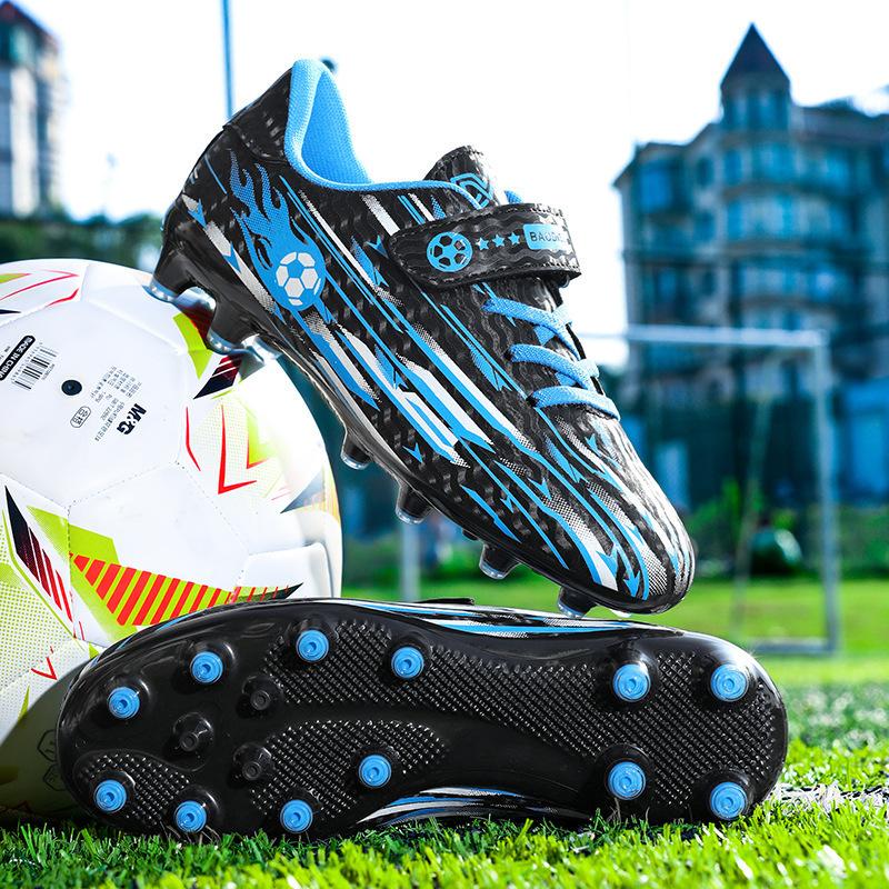 New Velcro children's football shoes boys and teenagers students TF broken nails AG long nails competition training shoes
