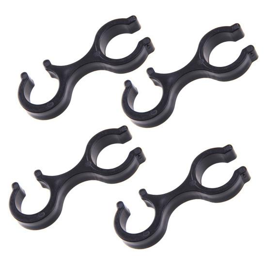 4Pcs Trekking Pole Buckle 8-Character Non-slip Opening Strong Load-bearing Trekking Latch Hooks